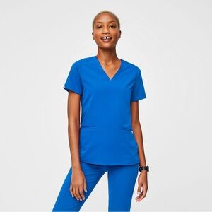 Figs Royal Blue Casma 3-Pocket Scrub Top
